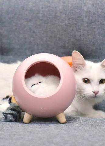Нічник Сплячий кіт у будиночку SCH01 Pink із сенсорною кнопкою UFT sch01pink (260264539)