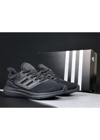 Чорні Осінні кросівки чоловічі, вьетнам adidas EQ21 Run