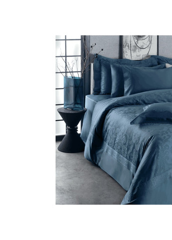 Двуспальный King Size комплект Valencia Blue Жаккард Valeron (259294385)