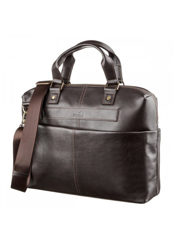 Чоловіча темно-коричнева шкіряна сумка для ноутбука 11247 Shvigel (263360769)