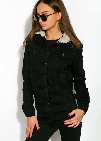 Черная демисезонная куртка женская (черный) Time of Style