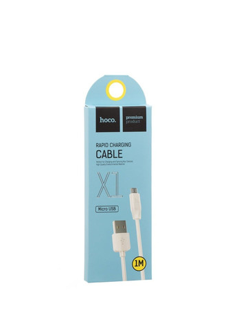 USB кабель X1 Micro 2.1A 1 м колір білий ЦБ-00200469 Hoco (259467239)