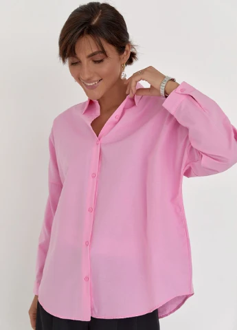 Розовая классическая рубашка Lurex