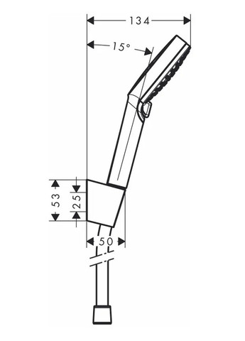 Душовий набір CROMETTA Vario з портером 1,25м, білий/хром Hansgrohe 26691400 (258297749)