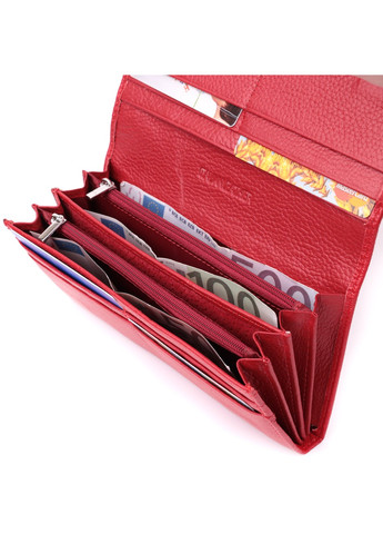 Чудовий жіночий гаманець з натуральної шкіри 22524 Червоний st leather (277980556)