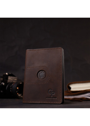 Стильная кожаная обложка на паспорт с держателем для Apple AirTag 11621 Коричневый Grande Pelle (267507193)