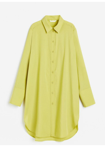 Изумрудное повседневный женское платье-рубашка н&м (56158) xs светло-зеленое H&M
