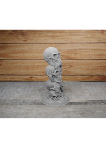 Статуэтка череп "ничего не вижу, ничего не слышу, ничего не скажу". ЗаСвіт (261555340)