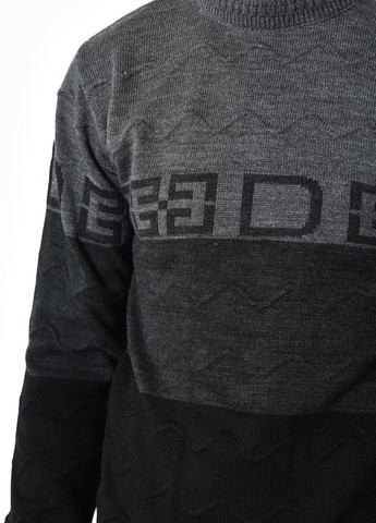 Темно-сірий демісезонний светр чоловічий темно-сірого кольору пуловер Let's Shop