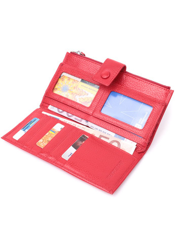 Женский вертикальный кошелек-клатч из натуральной кожи 22536 Красный st leather (278001147)