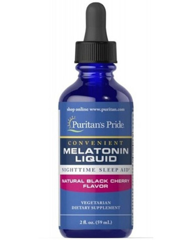 Puritan's Pride Melatonin Liquid 59 ml Natural Black Cherry Flavor Puritans Pride (256723451)