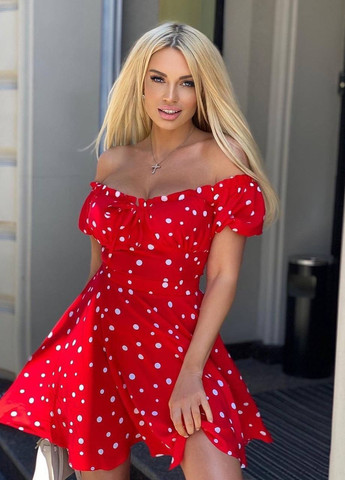 Красное повседневный платье летнее popluzhnaya