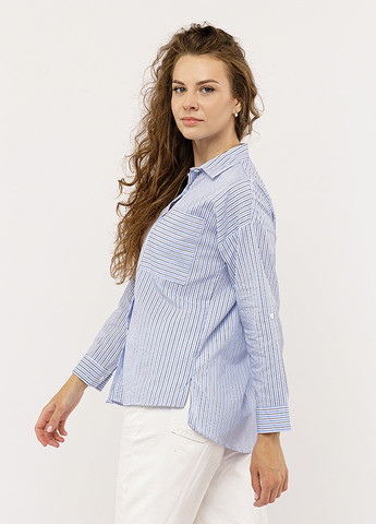 Жіноча сорочка з довгим рукавом колір блакитний ЦБ-00224604 Miss Brown (260355870)