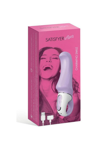 Мощный вибратор Vibes Charming Smile с гибким стволом, литой силикон, 12 режимов работы Satisfyer (259751546)