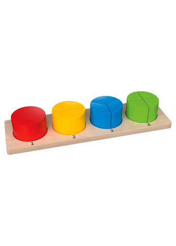 Деревянная головоломка Круги Монтессори разноцветный Playtive (276969639)
