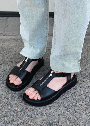 Черные босоножки Vakko на липучке