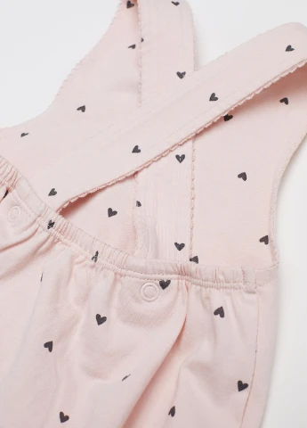 Боді,рожевий в чорні візерунки, H&M (259858417)