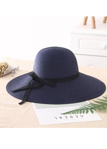 Доросла солом'яний капелюшок Синій No Brand (259771382)