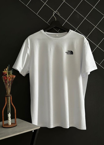 Белый летний шорти tnf білий лого + футболка tnf біла Vakko