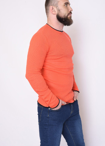 Оранжевый демисезонный свитер мужской акриловый оранжевого цвета Let's Shop