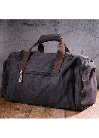 Велика дорожня сумка текстильна 21237 Чорна Vintage (258267812)