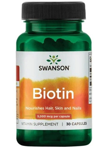 Biotin 5 mg 30 Caps Swanson (257252651)