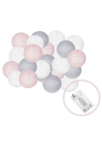 Гирлянда на батарейках Cotton Balls 6 м 30 LED CL0061 Warm White Springos (258550227)
