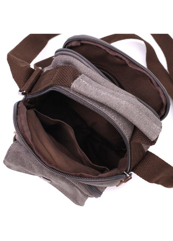 Небольшая мужская сумка из плотного текстиля 22217 Серый Vintage (267932160)