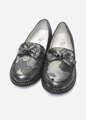Туфлі дитячі дівчинка з бантиком сірого кольору Let's Shop (258202835)