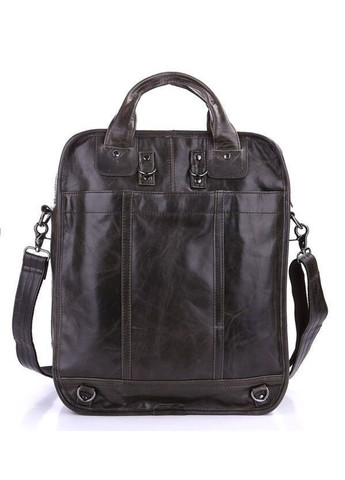 Сумка из натуральной кожи-рюкзак 14068 Тёмно-серый Vintage (262523983)