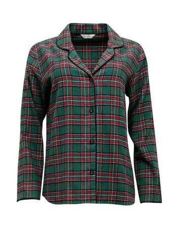 Зеленая зимняя женская пижама 9840-9841 рубашка + брюки Cyberjammies Whistler