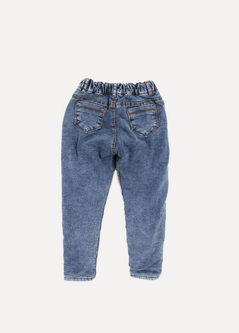 Голубые зимние джинсы утепленные для девочки цвет голубой цб-00230440 Sercino