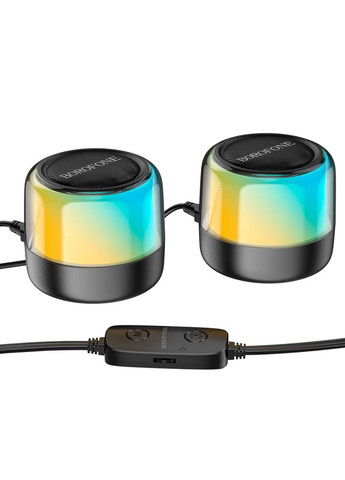 Bluetooth колонка BT wired 2-in-1 computer speaker Borofone bp12 colorful (261334474)