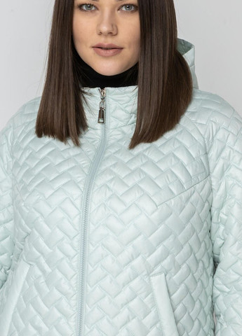 М'ятна демісезонна демісезонна жіноча куртка з капюшоном DIMODA Жіноча куртка від українського виробника