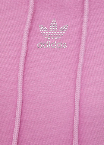 Розовое спортивное, повседневный платье платье-худи adidas