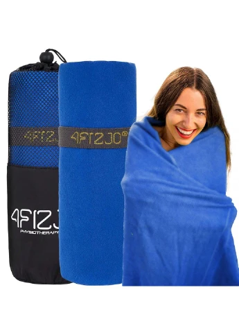Рушник спортивний XL 180 x 100 см з мікрофібри 4FJ0434 Blue 4FIZJO синій