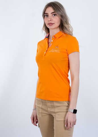 Оранжевая женская футболка-поло La Martina