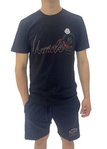 Чорна футболка чоловіча Moncler
