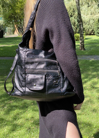 Женская сумка кросс-боди через плече рюкзак 10187 черная No Brand (262985607)