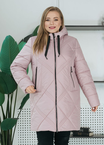 Пудровая демисезонная демисезонная женская куртка большого размера куртка-пальто SK