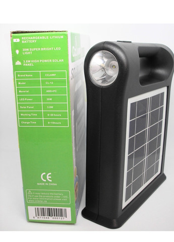 Сонячна система ліхтар прожектор повербенк із сонячною батареєю та світлодіодними лампочками CcLamp CL 12 30W No Brand (259501145)