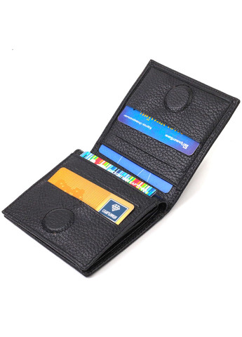 Класичний портмоне для чоловіків з натуральної зернистої шкіри 21742 Чорне Canpellini (259815762)