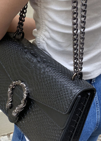 Жіноча сумка крос-боді з підковою чорна No Brand (270829157)