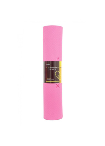 Килимок спортивний Cornix TPE 183 x 61 x 0.6 см для йоги та фітнесу XR-0005 Pink/Rose No Brand (258301992)