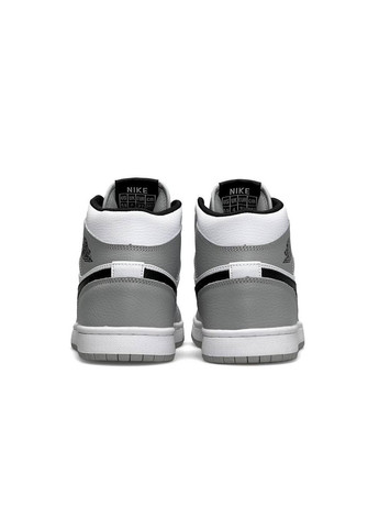 Сірі осінні кросівки жіночі nike air jordan 1 retro hd gray white black репліка сірі No Brand
