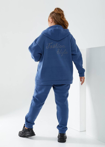 Жіночий теплий спортивний костюм колір джинс р.48/50 443411 New Trend (266784084)