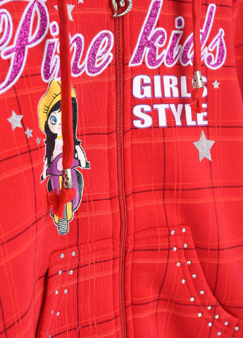 Кофта дитяча дівчинка на флісі червоного кольору Let's Shop (256915251)