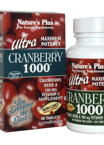 Nature's Plus Ultra Cranberry 1000 60 Tabs Natures Plus (256719638)