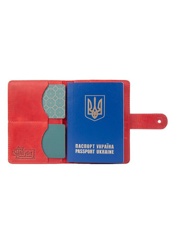 Обкладинка для паспорта зі шкіри «Discoveries» PB-03S / 1 Shabby Alga Темно-зелений Hi Art (268371731)