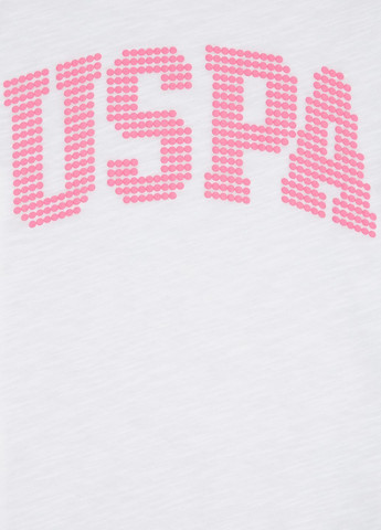 Молочная детская футболка-футболка u.s/ polo assn. на девочку для девочки U.S. Polo Assn.